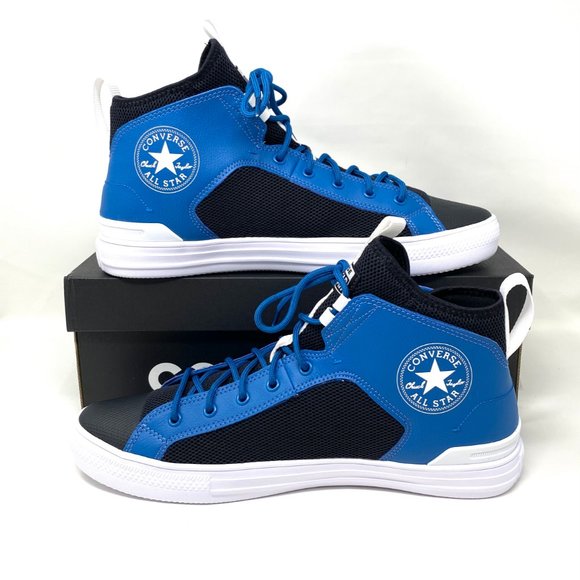Converse Men's Size 168839C CTAS Ultra Mid Cape Blue Leather Black Mesh Sneakers - Picture 3 of 10